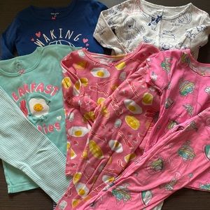 Toddler girls pajama lot with slippers